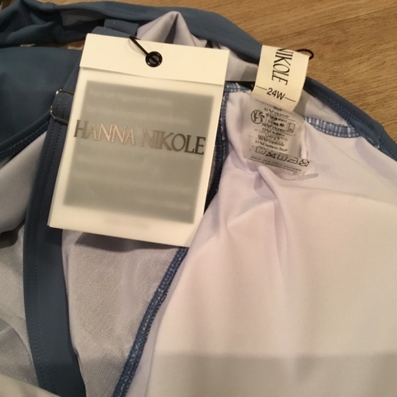 Women’s Plus Size Tummy Control Mesh Cutout Twist Front One Piece Bathing Suit - Picture 5 of 5